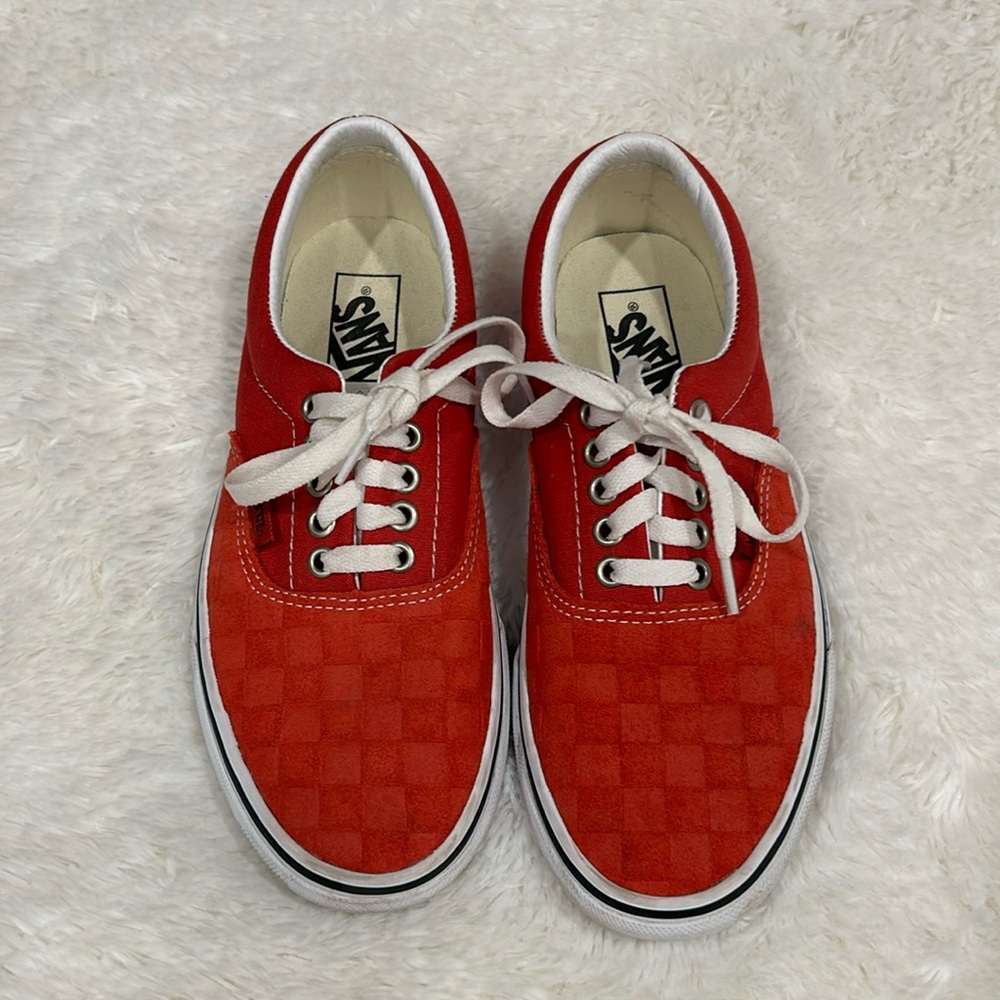 VANS RED AUTHENTIC SKATE SHOES